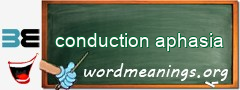 WordMeaning blackboard for conduction aphasia